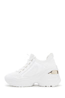 Women's White High-Based Sneaker | Derimod
