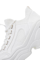 Women's White High-Based Sneaker | Derimod