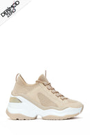 Women's Beige High-Sole Sneaker | Derimod