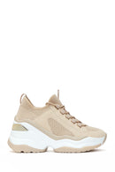 Women's Beige High-Sole Sneaker | Derimod