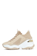 Women's Beige High-Sole Sneaker | Derimod