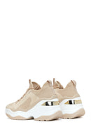Women's Beige High-Sole Sneaker | Derimod