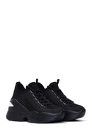 Women's Black High-Based Sneaker | Derimod
