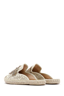 Kadın Bej Kumaş Espadril Terlik | Derimod