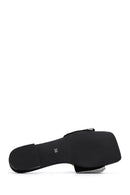 Kadın Siyah Taşlı Düz Terlik | Derimod