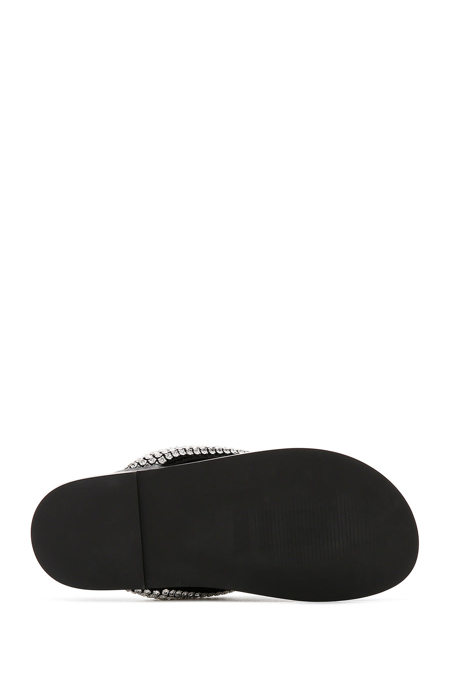 Women's Black Stone Flip Flops Flat Slippers