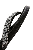 Kadın Siyah Taşlı  Parmak Arası Düz Terlik | Derimod