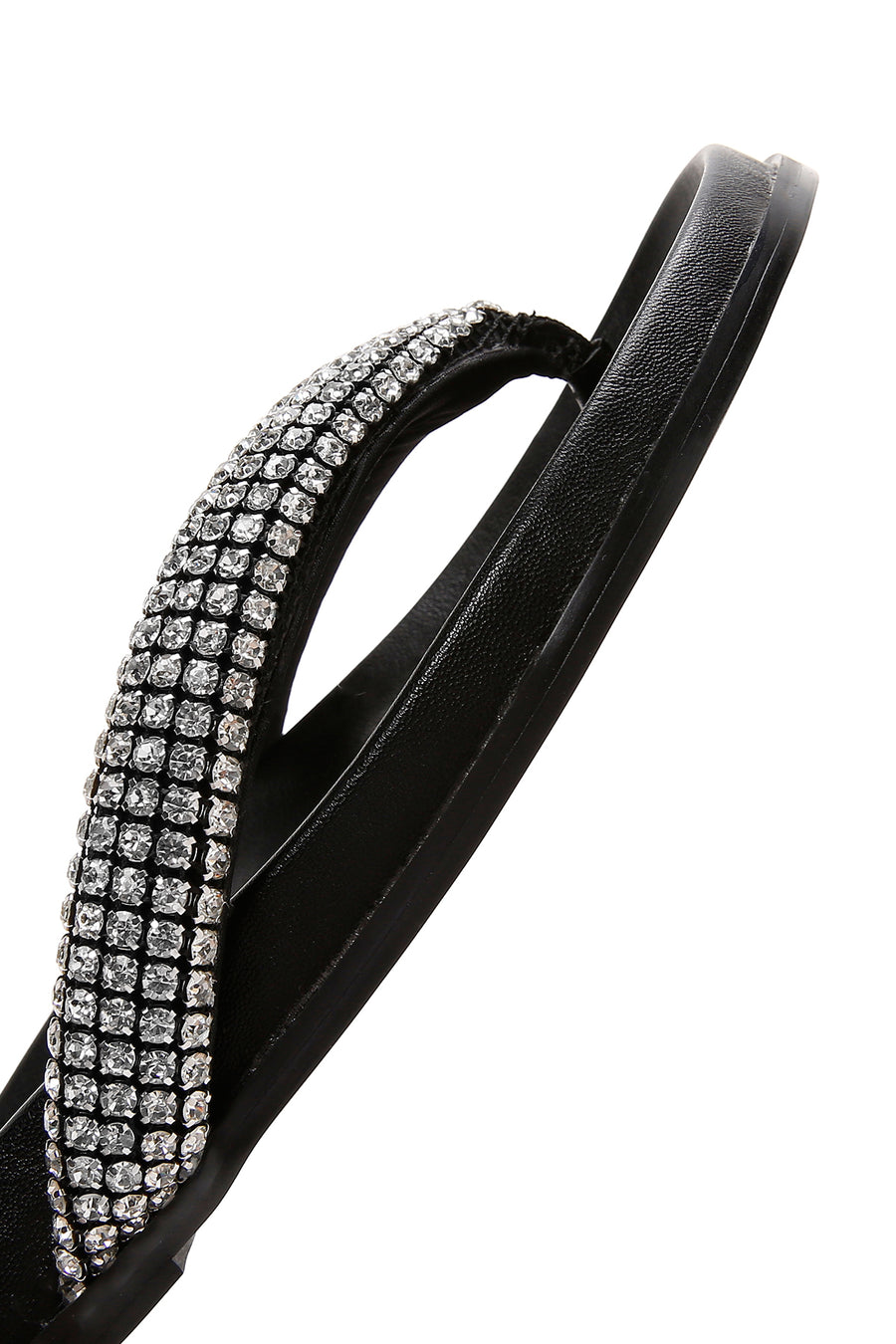 Women's Black Stone Flip Flops Flat Slippers
