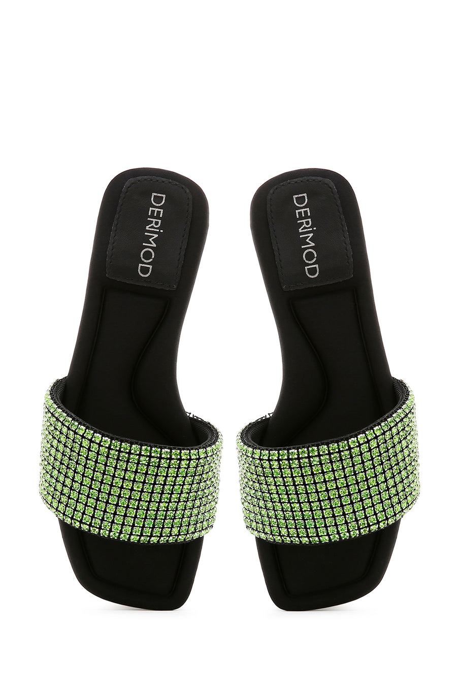 Women's Green Stone Slippers