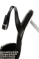 Kadın Siyah Taşlı İnce Topuklu Sandalet | Derimod