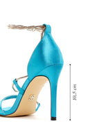Women's Turquoise Thin Heeled Sandals | Derimod