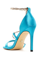 Women's Turquoise Thin Heeled Sandals | Derimod