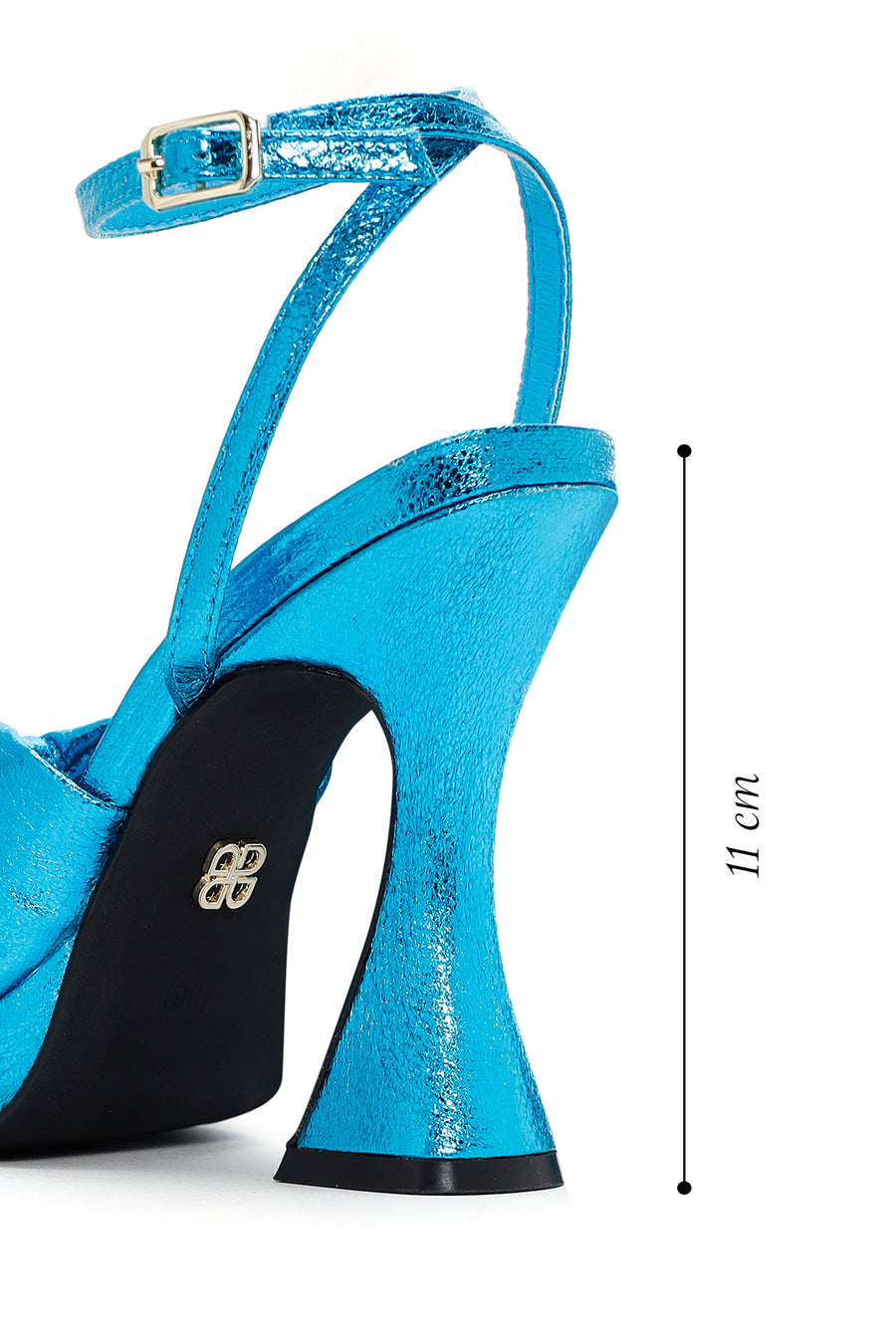 Women's Blue Platform Heeled Sandals
