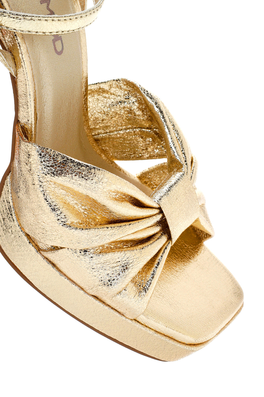 Women's Gold Platform Heeled Sandals