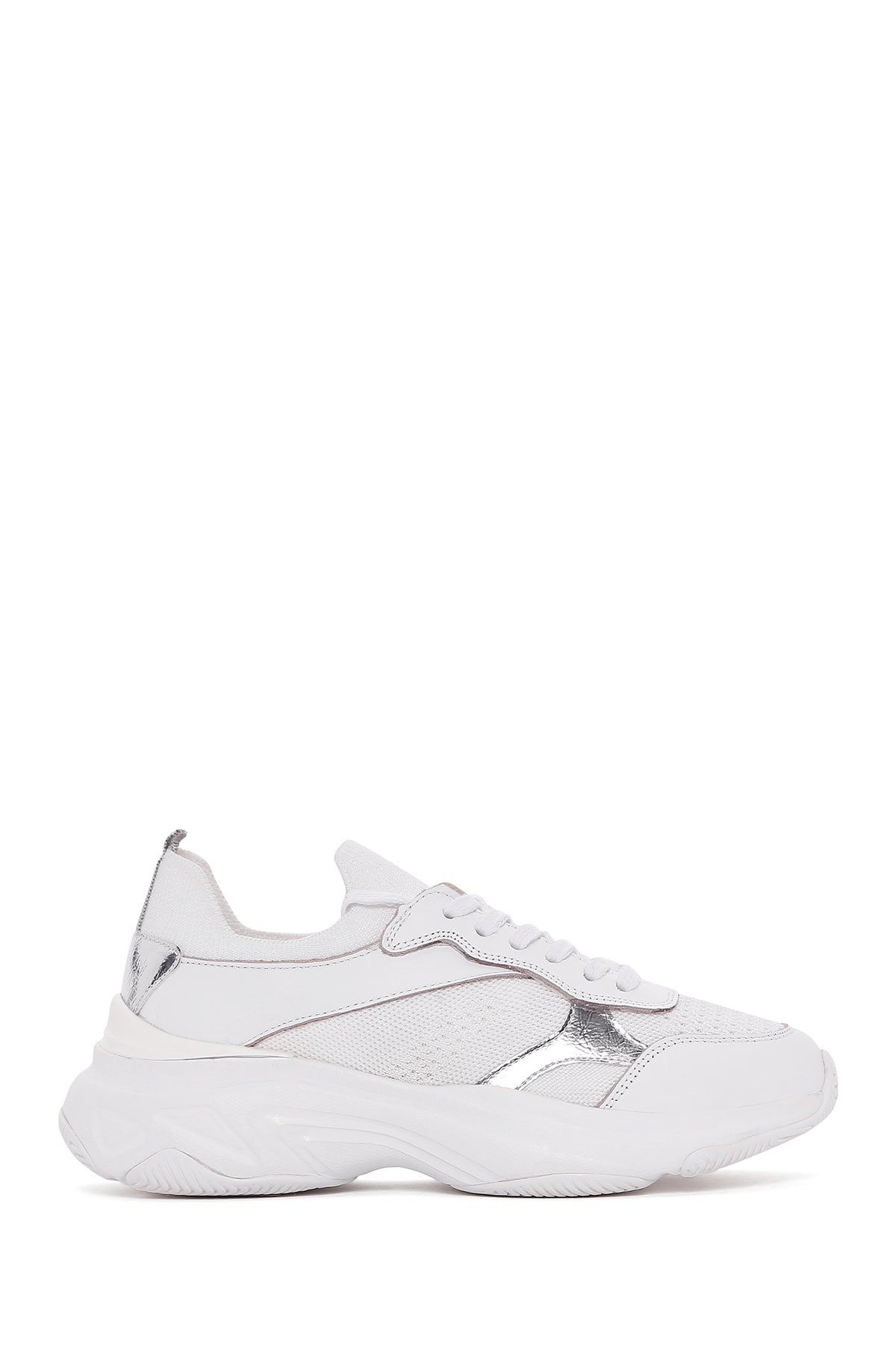 Women's White Leather Sneaker 23SFD500214 | Derimod
