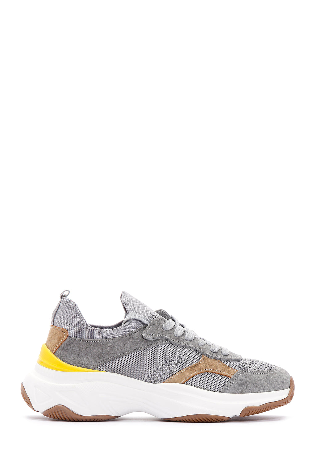 Kadın Gri Deri Sneaker