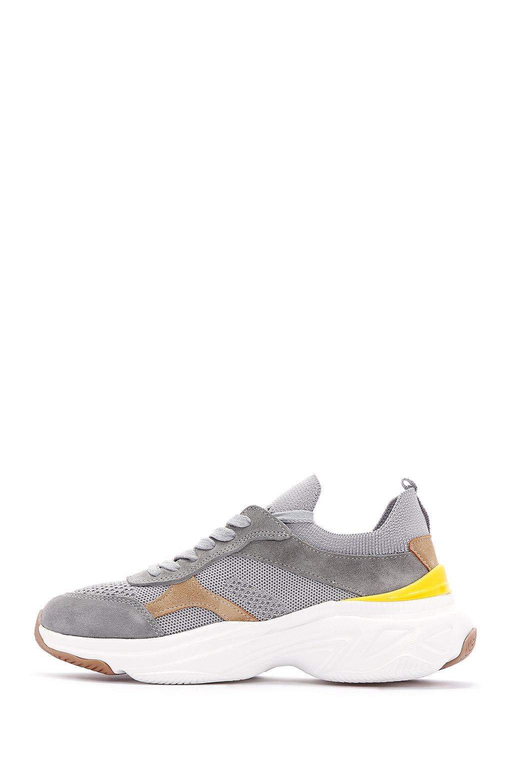 Kadın Gri Deri Sneaker