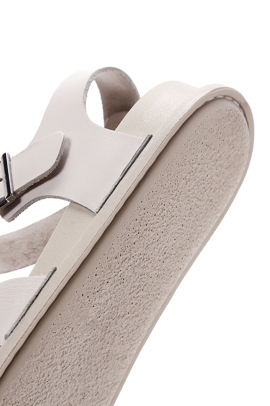 Kadın Gri Deri Comfort Sandalet