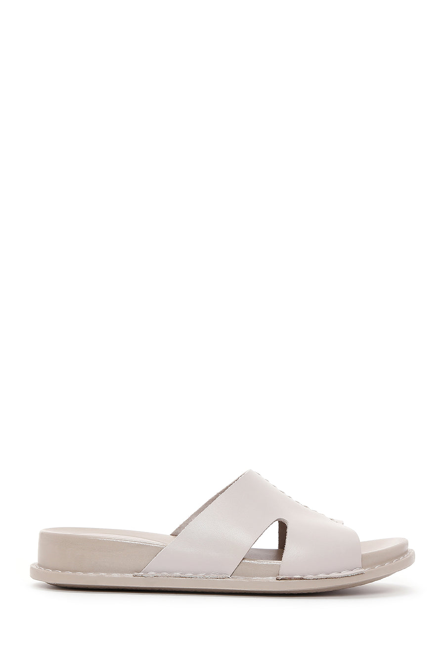 Kadın Gri Deri Comfort Terlik 23SFD530318 | Derimod