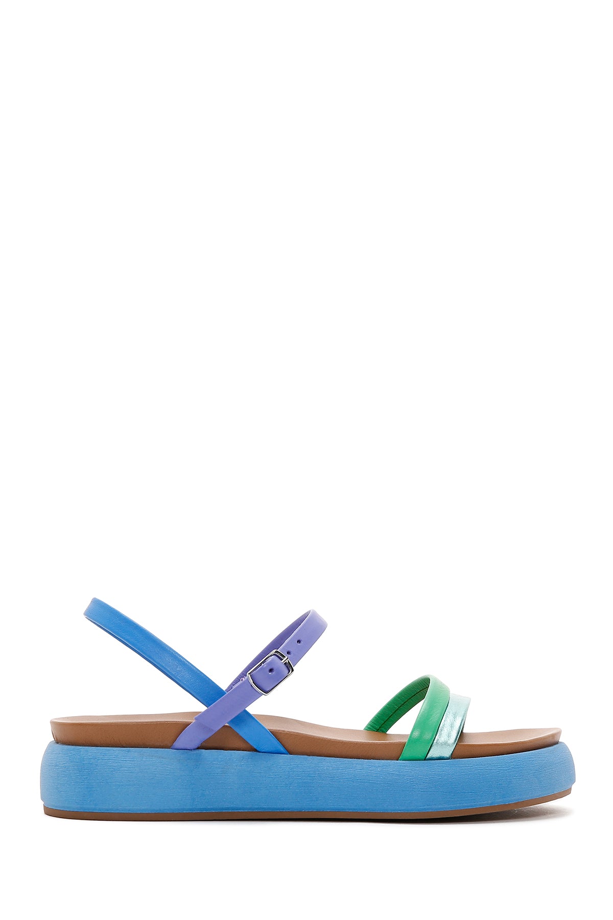 Women's Blue Flat Sandals 23SFD550018 | Derimod