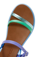 Women's Blue Flat Sandals | Derimod
