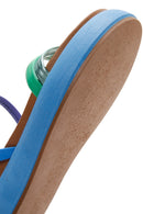 Women's Blue Flat Sandals | Derimod