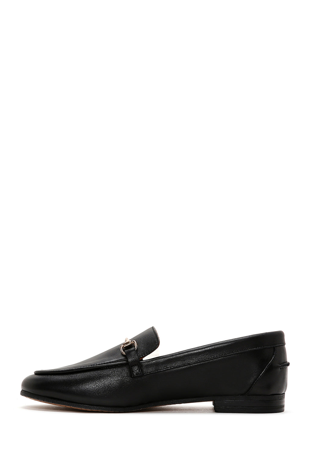 Kadın Siyah Deri Klasik Loafer