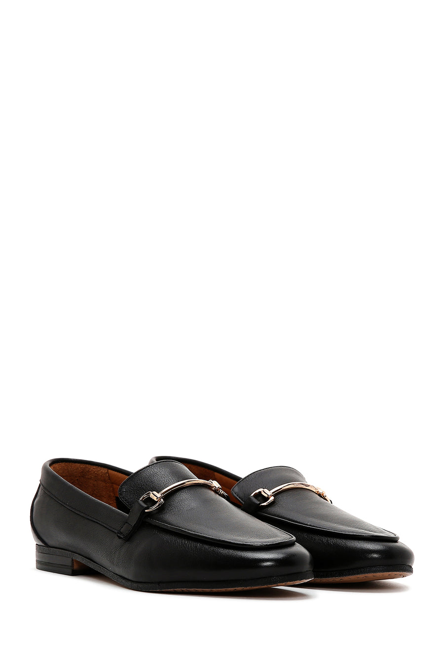 Women's Black Leather Classic Loafer