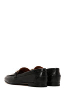 Women's Black Leather Classic Loafer | Derimod