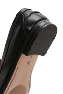 Women's Black Leather Classic Loafer | Derimod