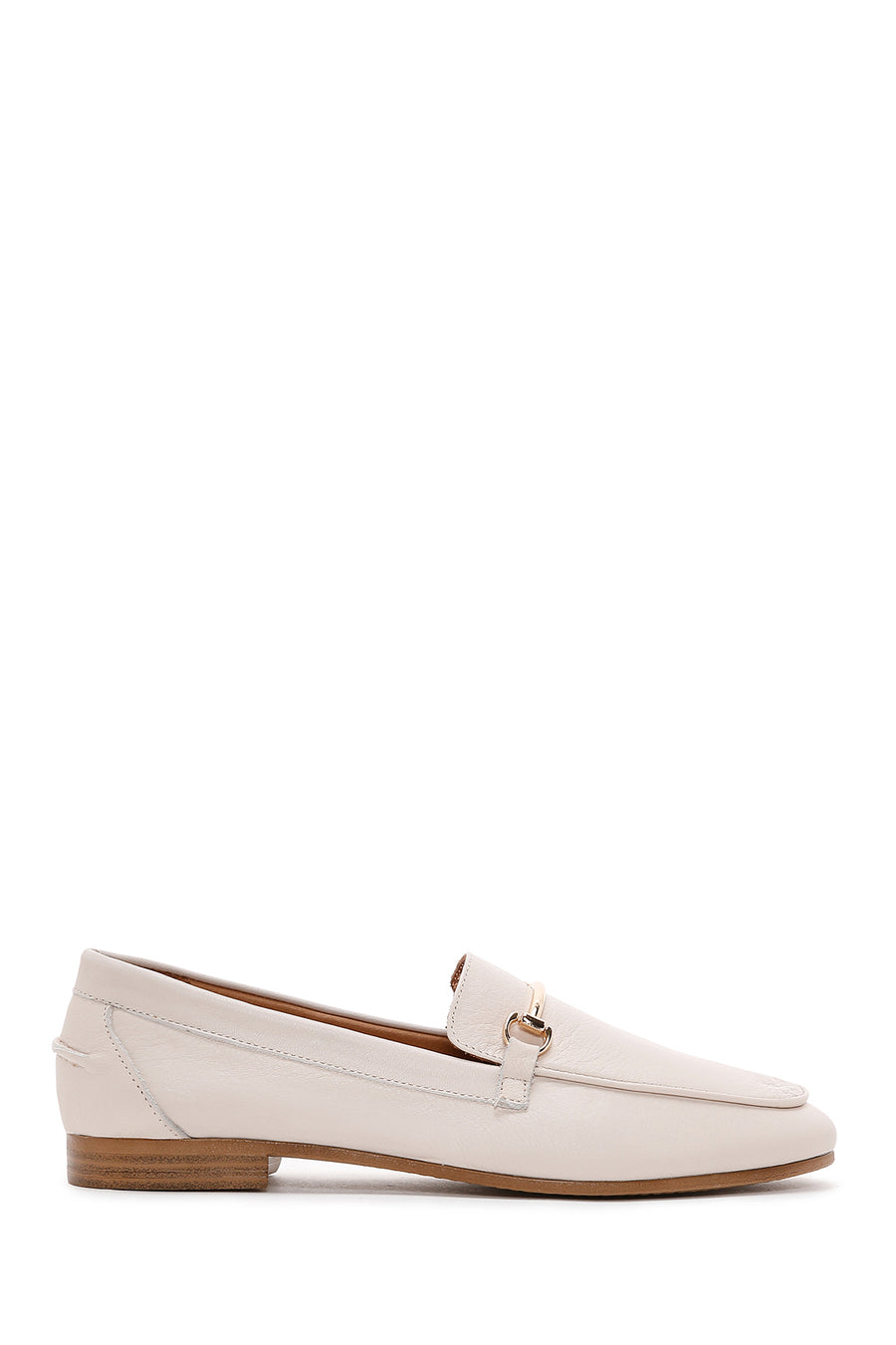 Women's Beige Leather Classic Loafer 23SFD550518 | Derimod