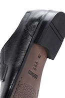 Men's Black Leather Printed Classic Shoes | Derimod