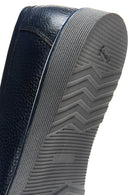 Men's Navy Blue Leather Casual Loafer | Derimod