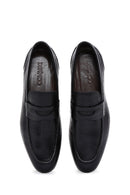 Men's Black Leather Classic Loafer | Derimod