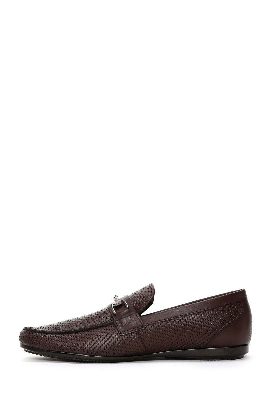 Erkek Kahve Deri Klasik Loafer