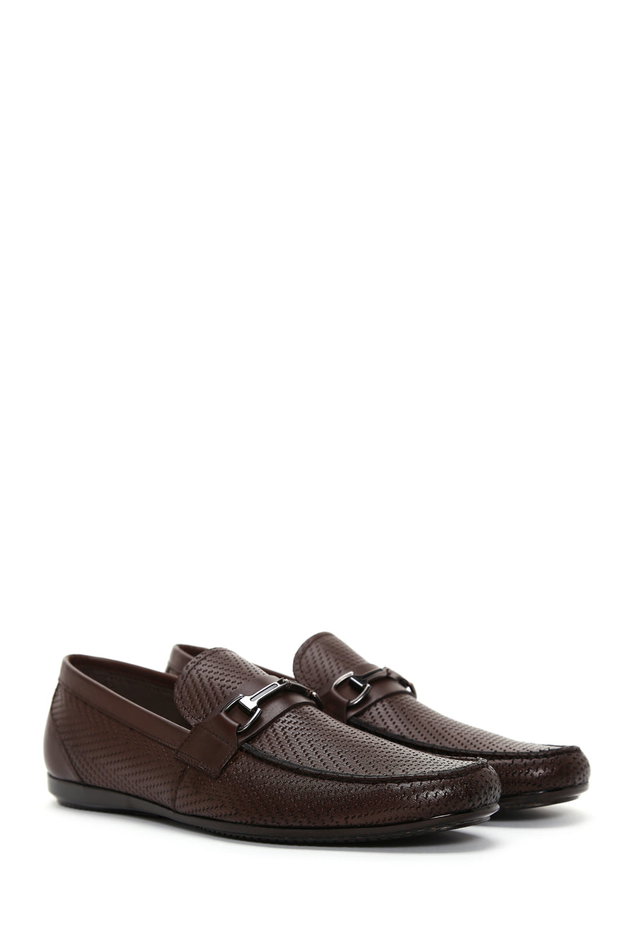 Erkek Kahve Deri Klasik Loafer