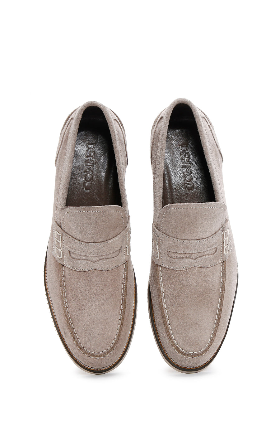 Erkek Vizon Süet Deri Casual Loafer