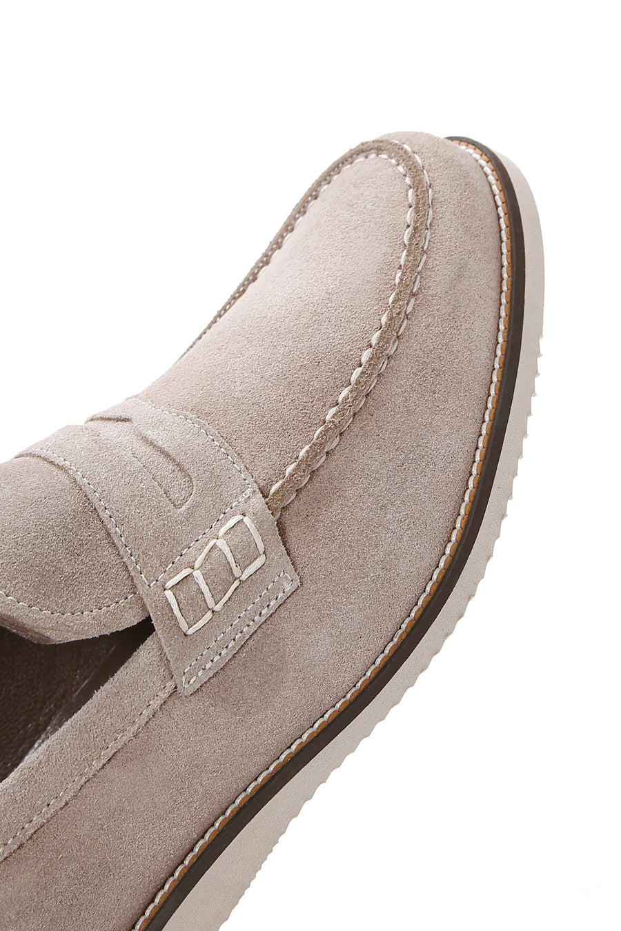 Erkek Vizon Süet Deri Casual Loafer