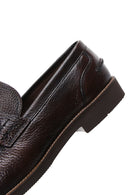 Erkek Kahve Deri Tokalı Klasik Loafer | Derimod