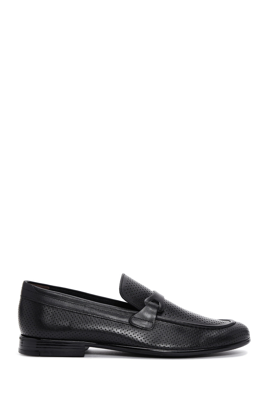 Erkek Siyah Deri Baskılı Klasik Loafer 23SFD6027DI | Derimod