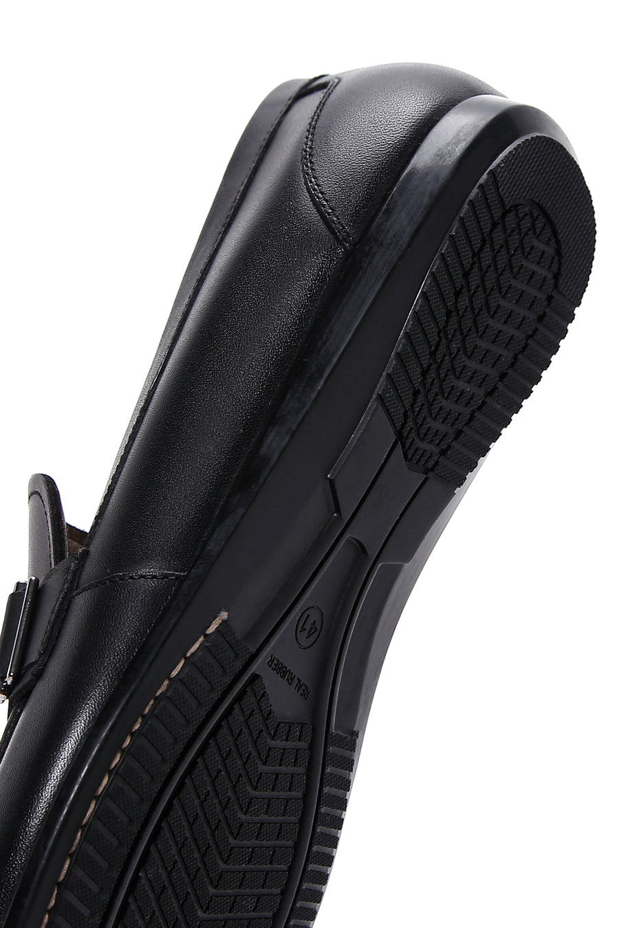 Erkek Siyah Deri Tokalı Klasik Loafer