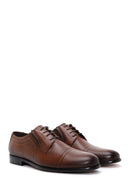 Men's Tan Leather Printed Classic Leather Shoes | Derimod