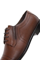 Men's Tan Leather Printed Classic Leather Shoes | Derimod