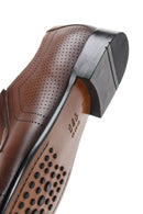Men's Tan Leather Printed Classic Leather Shoes | Derimod