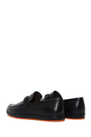 Men's Black Leather Buckle Sports Loafer | Derimod