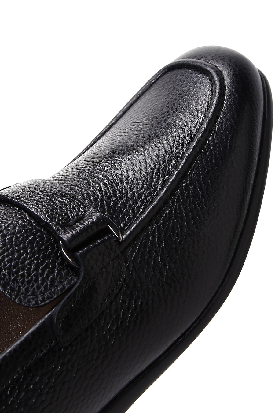 Erkek Siyah Deri Tokalı Klasik Loafer