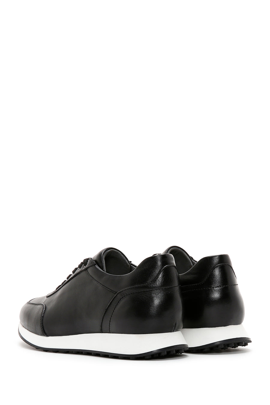 Erkek Siyah Deri Sneaker