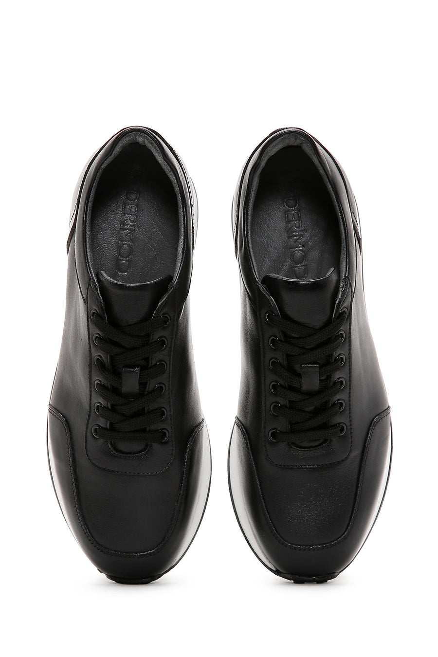 Erkek Siyah Deri Sneaker