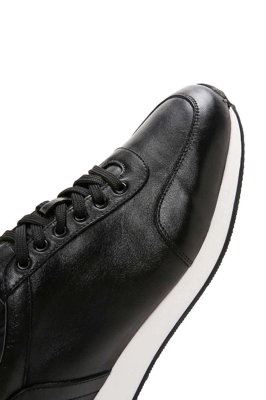 Erkek Siyah Deri Sneaker