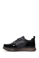Men's Black Leather Thick Soled Sneaker | Derimod